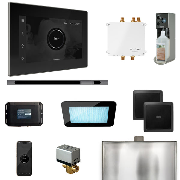 Bliss Steam Shower Control Package with iSteamX Control and Linear Steamhead