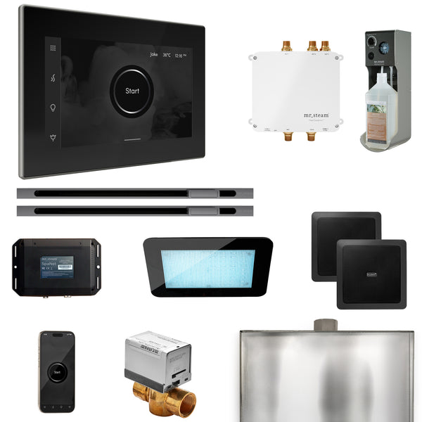 Bliss Max Steam Shower Control Package with iSteamX Control and Linear Steamhead