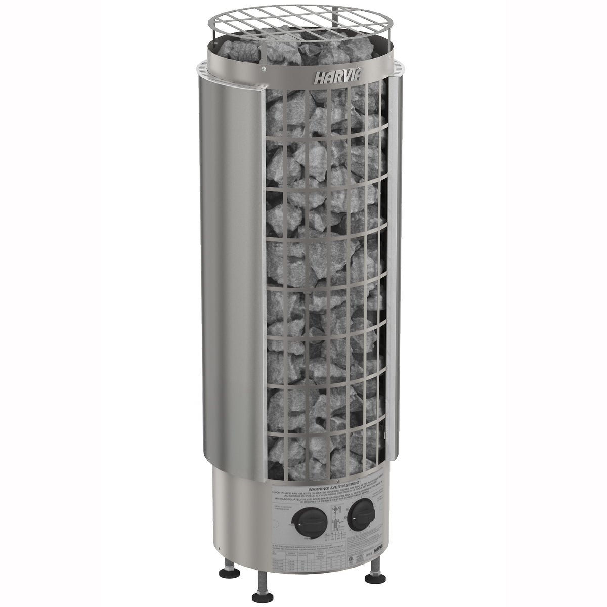 Cilindro Half Series 8kW Stainless Steel Sauna Heater at 240V 1PH with Built-In Time and Temperature Controls