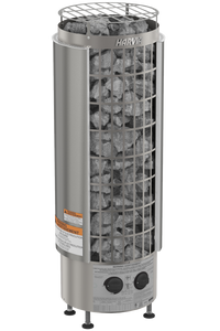 Cilindro Half Series 8kW Stainless Steel Sauna Heater at 240V 1PH with Built-In Time and Temperature Controls
