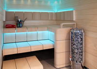 Cilindro Half Series 9kW Stainless Steel Sauna Heater at 240V 1PH with Built-In Time and Temperature Controls